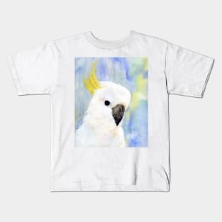 Sulphur Crested Cockatoo Watercolour Painting by Heather Holland Kids T-Shirt